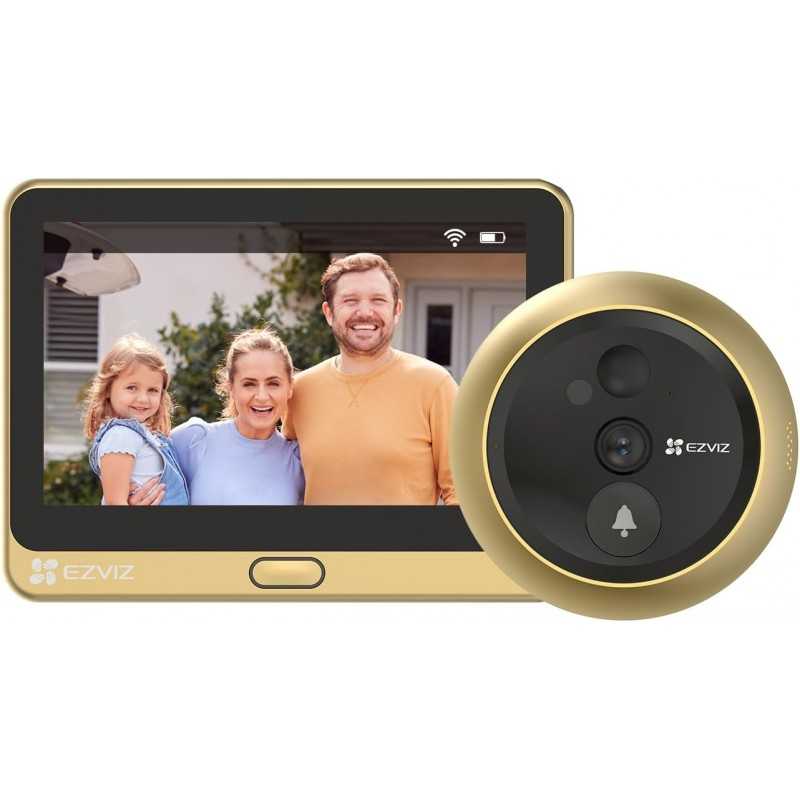 EZVIZ DP2C or 1080P Judas de Porte Camera Surveillance, Visiophone Connecté Interphone Vidéo, Judas Numérique 4.3’’ Écran