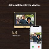 EZVIZ DP2C or 1080P Judas de Porte Camera Surveillance, Visiophone Connecté Interphone Vidéo, Judas Numérique 4.3’’ Écran