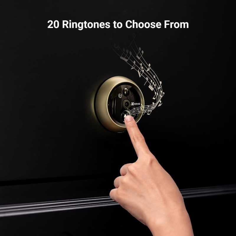 EZVIZ DP2C or 1080P Judas de Porte Camera Surveillance, Visiophone Connecté Interphone Vidéo, Judas Numérique 4.3’’ Écran