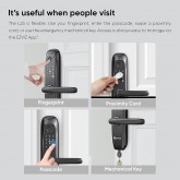EZVIZ L2S Smart Fingerprint Lock, Keyless Lock with Four Unlock Methods, Real-Time Mobile Alerts, Built-in Electronic Doorbell,