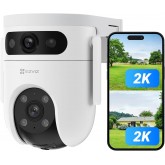 EZVIZ Hikvision H9C Caméra Wi-Fi panoramique et inclinable à double objectif (3 MP + 3 MP) - Appel bidirectionnel - Détection