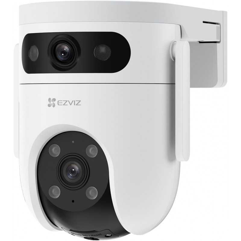 EZVIZ Hikvision H9C Caméra Wi-Fi panoramique et inclinable à double objectif (3 MP + 3 MP) - Appel bidirectionnel - Détection