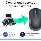Logitech M185 Souris Sans Fil, 2.4 GHz avec Mini Récepteur USB, Longévité de la Pile 12 Mois, Résolution du Capteur 1000 PPP,