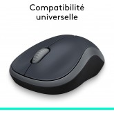 Logitech M185 Souris Sans Fil, 2.4 GHz avec Mini Récepteur USB, Longévité de la Pile 12 Mois, Résolution du Capteur 1000 PPP,