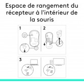 Logitech M185 Souris Sans Fil, 2.4 GHz avec Mini Récepteur USB, Longévité de la Pile 12 Mois, Résolution du Capteur 1000 PPP,