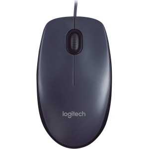 Logitech M90 Souris Filaire USB, Suivi Optique 1000 PPP, Ambidextre, Compatible avec PC/Mac/Portable - Noir