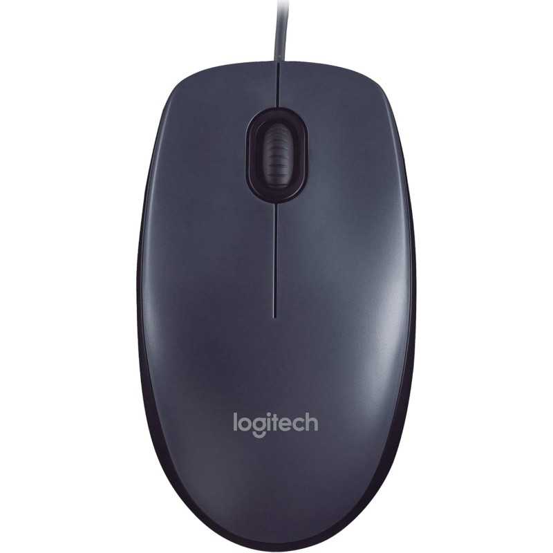 Logitech M90 Souris Filaire USB, Suivi Optique 1000 PPP, Ambidextre, Compatible avec PC/Mac/Portable - Noir