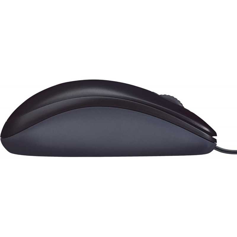Logitech M90 Souris Filaire USB, Suivi Optique 1000 PPP, Ambidextre, Compatible avec PC/Mac/Portable - Noir