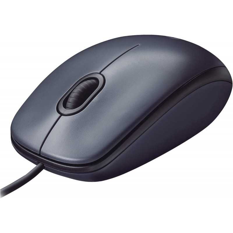 Logitech M90 Souris Filaire USB, Suivi Optique 1000 PPP, Ambidextre, Compatible avec PC/Mac/Portable - Noir