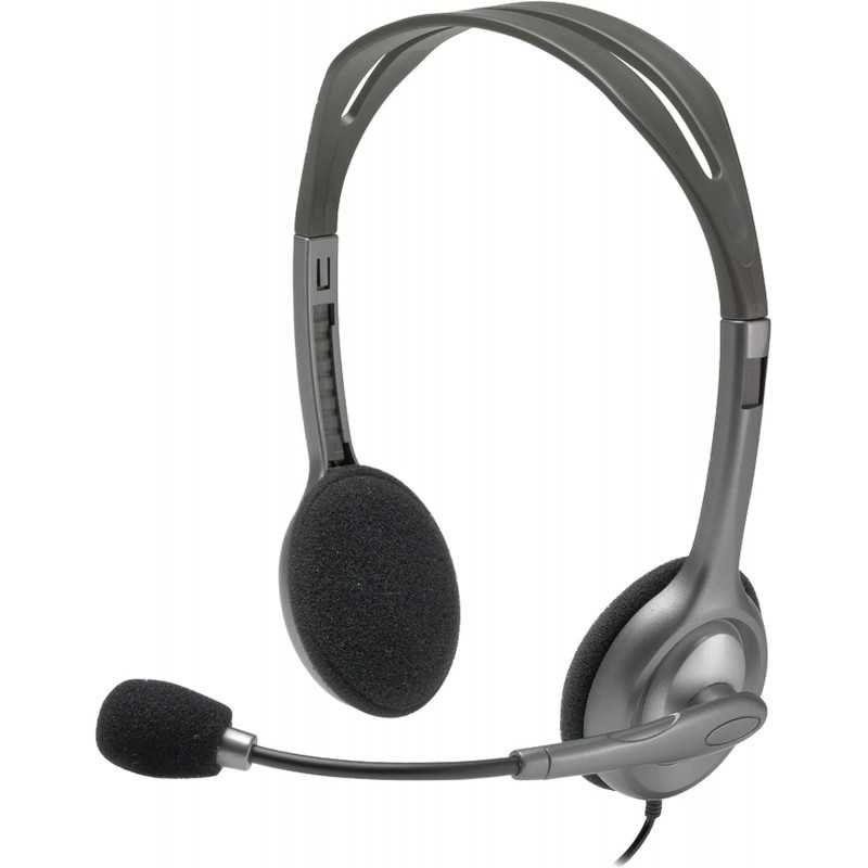 Logitech H111 Casque Filaire, Ecouteurs Stéréo avec Micro Anti-Parasite, Jack Audio 3,5mm, PC/Mac/Portable/Smartphone/Tablette - Logitech H111 Casque Filaire, Ecouteurs Stéréo avec Micro Anti-Parasite, Jack Audio 3,5mm, PC/Mac/Portable/Smartphone/Tablette -
