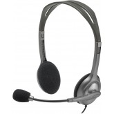 Logitech H111 Casque Filaire, Ecouteurs Stéréo avec Micro Anti-Parasite, Jack Audio 3,5mm, PC/Mac/Portable/Smartphone/Tablette -