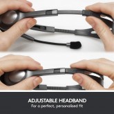 Logitech H111 Casque Filaire, Ecouteurs Stéréo avec Micro Anti-Parasite, Jack Audio 3,5mm, PC/Mac/Portable/Smartphone/Tablette -