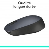 Logitech Souris sans fil M170, 2,4 GHz avec nano-récepteur USB, suivi optique, autonomie de 12 mois, ambidextre,