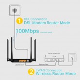 TP-LINK Archer VR300 Modem Routeur sans Fil AC1200 Fibre/VDSL/ADSL , Noir