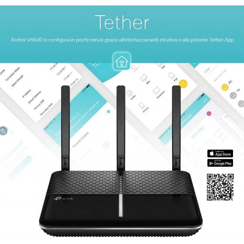 TP-LINK ROUTEUR WiFi 2,4 Ghz/5 Ghz +3 antenne ext(ARCHER VR400)*6854