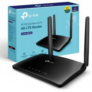 TP-Link Routeur 4G LTE 150Mbps Wifi N 300Mbps TL-MR100, modem 4G, Box 4G, 2 x SMA pour Antenne externe, 2 Ports Ethernet,
