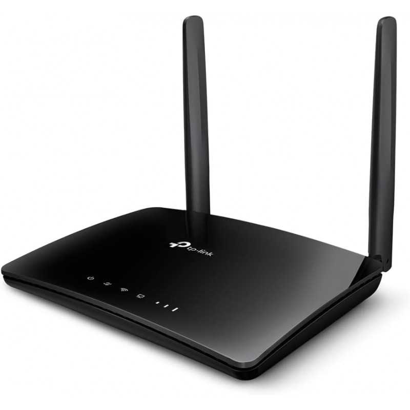 TP-Link Routeur 4G LTE 150Mbps Wifi N 300Mbps TL-MR100, modem 4G, Box 4G, 2 x SMA pour Antenne externe, 2 Ports Ethernet,