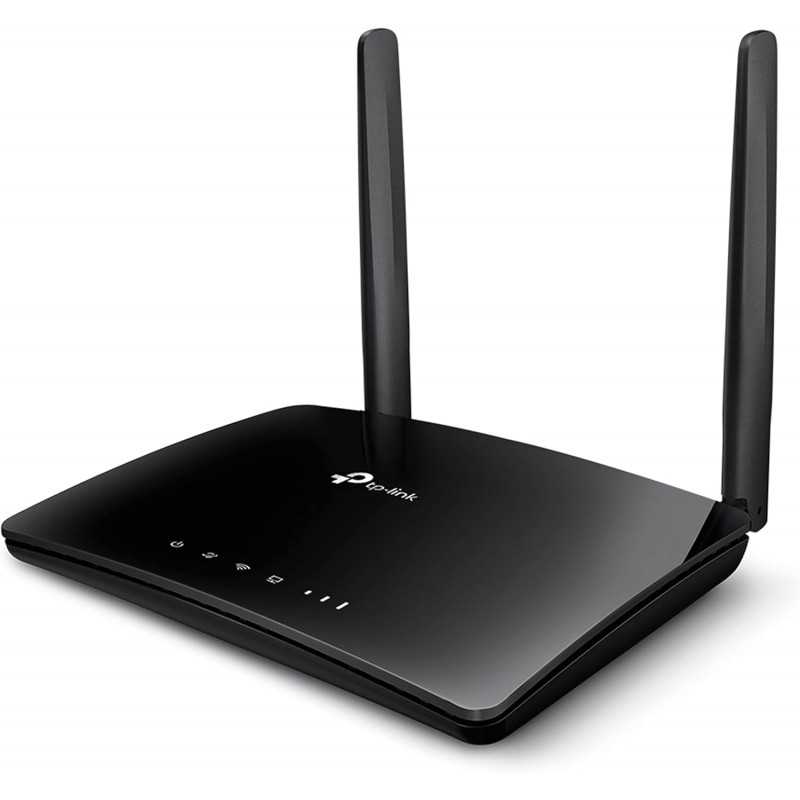 TP-Link Routeur 4G LTE 150Mbps Wifi N 300Mbps TL-MR100, modem 4G, Box 4G, 2 x SMA pour Antenne externe, 2 Ports Ethernet,