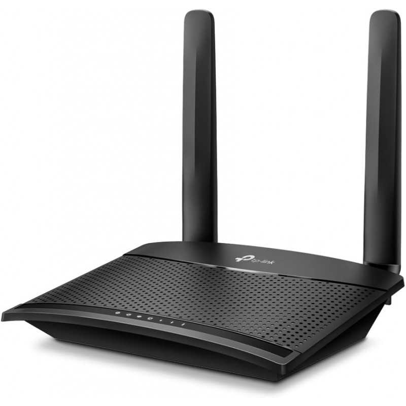 TP-Link Routeur 4G LTE 150Mbps Wifi N 300Mbps TL-MR100, modem 4G, Box 4G, 2 x SMA pour Antenne externe, 2 Ports Ethernet,