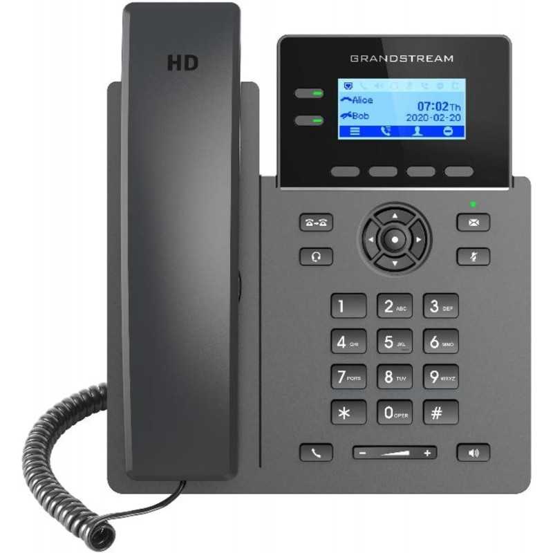 Téléphone IP Grandstream GRP2602P | 2 lignes, 4 comptes SIP | Écran LCD 2,4 pouces | Ethernet 10/100 double port avec PoE Téléphone IP Grandstream GRP2602P | 2 lignes, 4 comptes SIP | Écran LCD 2,4 pouces | Ethernet 10/100 double port avec PoE