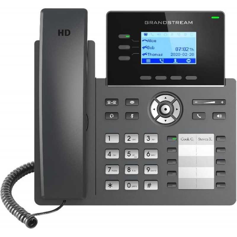 Grandstream Networks GRP2604P téléphone Fixe Noir 3 Lignes LCD Grandstream Networks GRP2604P téléphone Fixe Noir 3 Lignes LCD