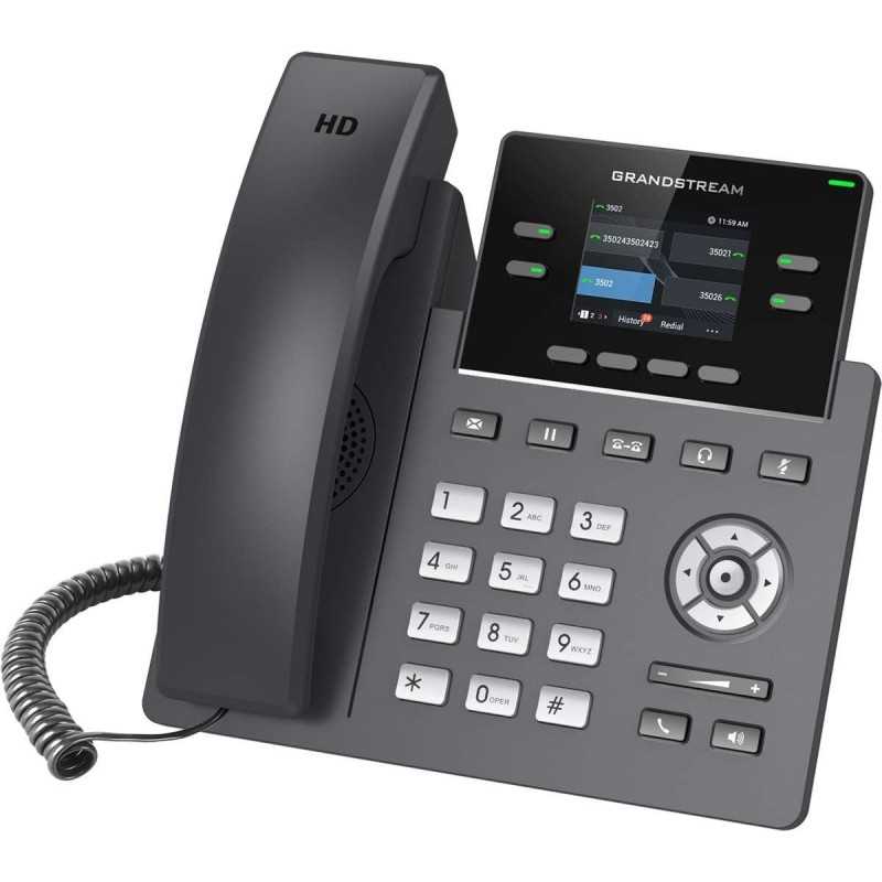 Grandstream Networks GRP2612P téléphone Fixe Noir 2 Lignes TFT