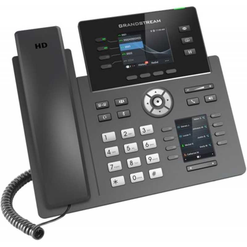 Grandstream Networks GRP2614 téléphone Fixe Noir 4 Lignes TFT WiFi