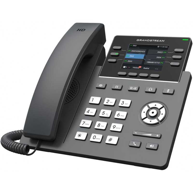 Grandstream Networks GRP2615 téléphone Fixe Noir, Gris 10 Lignes TFT WiFi