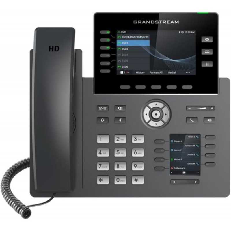 Grandstream Networks GRP2616 téléphone Fixe Noir 6 Lignes TFT WiFi Grandstream Networks GRP2616 téléphone Fixe Noir 6 Lignes TFT WiFi