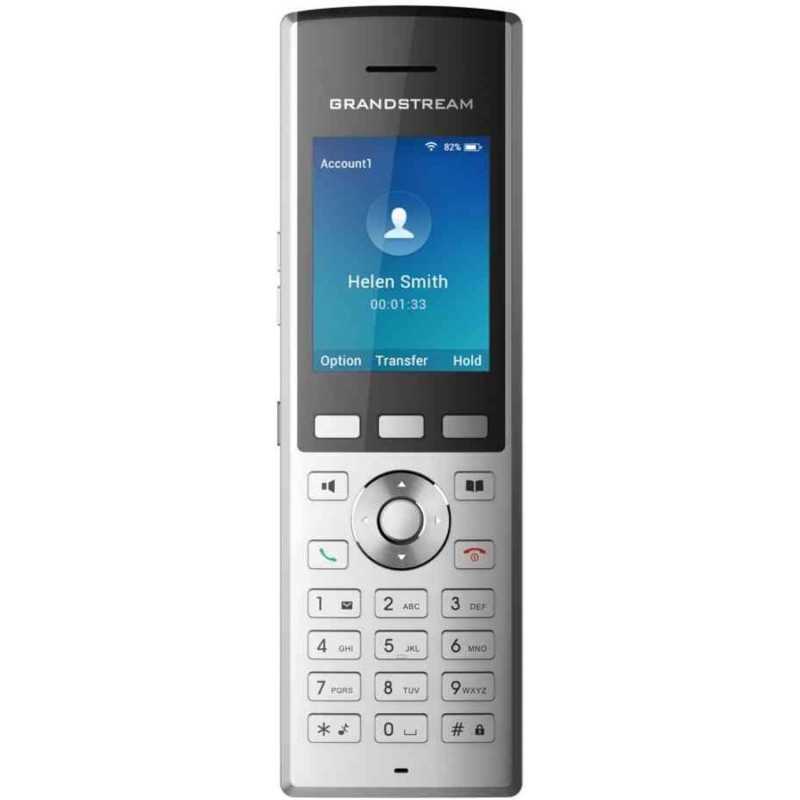 Grandstream Networks WP820 téléphone Fixe Noir, Argent 2 Lignes LCD WiFi