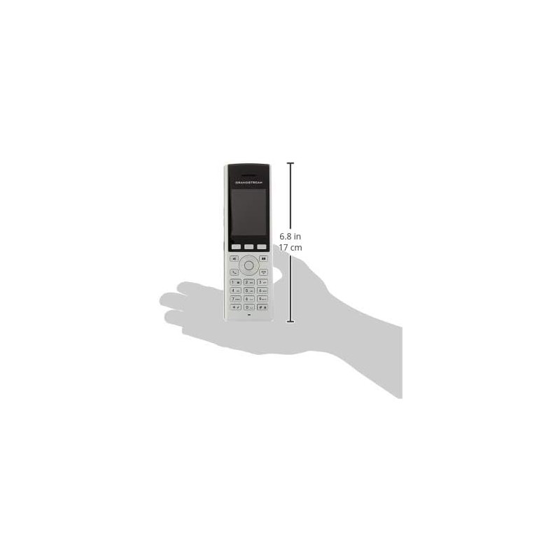 Grandstream Networks WP820 téléphone Fixe Noir, Argent 2 Lignes LCD WiFi