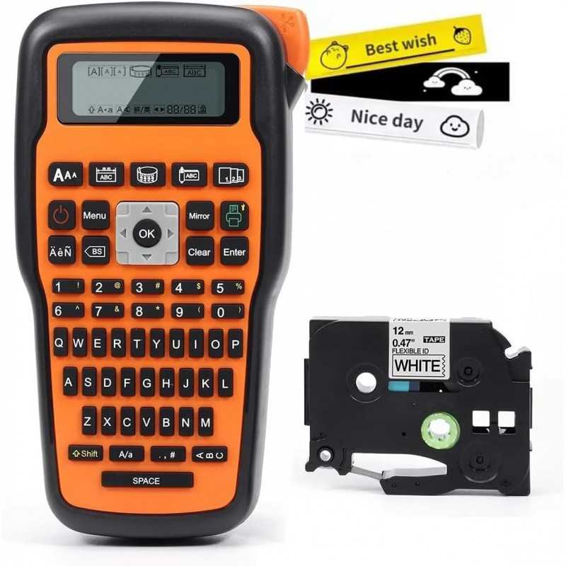 Étiqueteuse portable avec ruban adhésif, étiqueteuse portable E1000 Pro, touches à une touche, étiqueteuse pour chantier, Étiqueteuse portable avec ruban adhésif, étiqueteuse portable E1000 Pro, touches à une touche, étiqueteuse pour chantier,