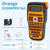 Étiqueteuse portable avec ruban adhésif, étiqueteuse portable E1000 Pro, touches à une touche, étiqueteuse pour chantier,