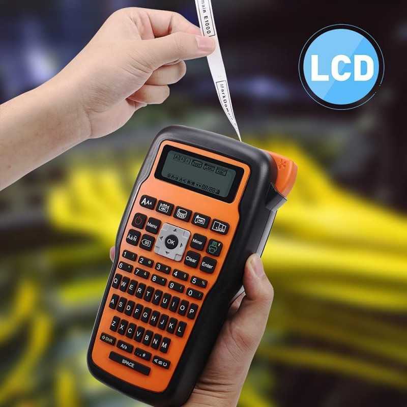 Étiqueteuse portable avec ruban adhésif, étiqueteuse portable E1000 Pro, touches à une touche, étiqueteuse pour chantier,