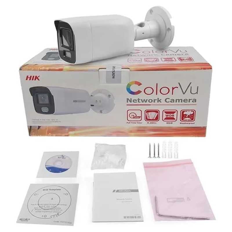 Caméra IP Bullet Hikvision DS-2CD2083G2-I, objectif 2,8 mm, 8 MP, AcuSense, détection de présence/véhicule, PoE, H.265+,