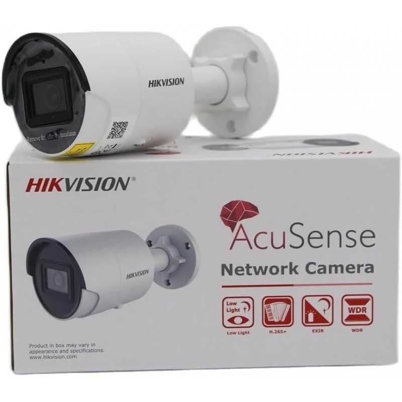 Caméra IP Bullet Hikvision DS-2CD2083G2-I, objectif 2,8 mm, 8 MP, AcuSense, détection de présence/véhicule, PoE, H.265+,