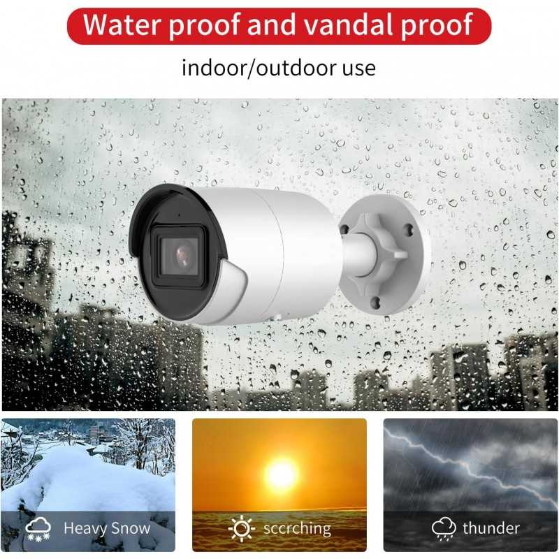 Caméra IP Bullet Hikvision DS-2CD2083G2-I, objectif 2,8 mm, 8 MP, AcuSense, détection de présence/véhicule, PoE, H.265+,
