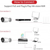 Caméra IP Bullet Hikvision DS-2CD2083G2-I, objectif 2,8 mm, 8 MP, AcuSense, détection de présence/véhicule, PoE, H.265+,