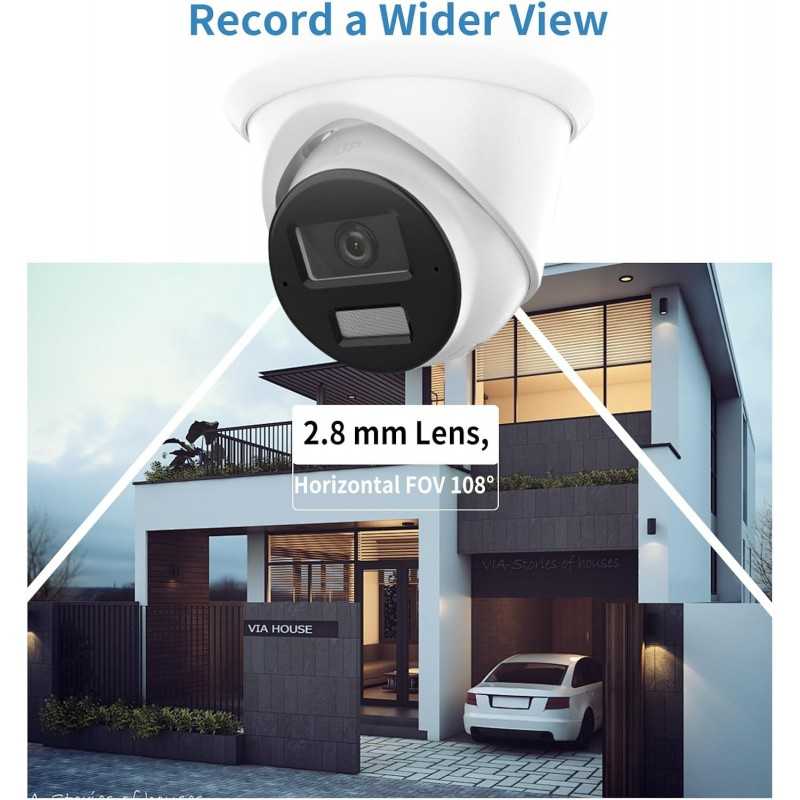 Caméra IP Bullet Hikvision DS-2CD2083G2-I, objectif 2,8 mm, 8 MP, AcuSense, détection de présence/véhicule, PoE, H.265+,
