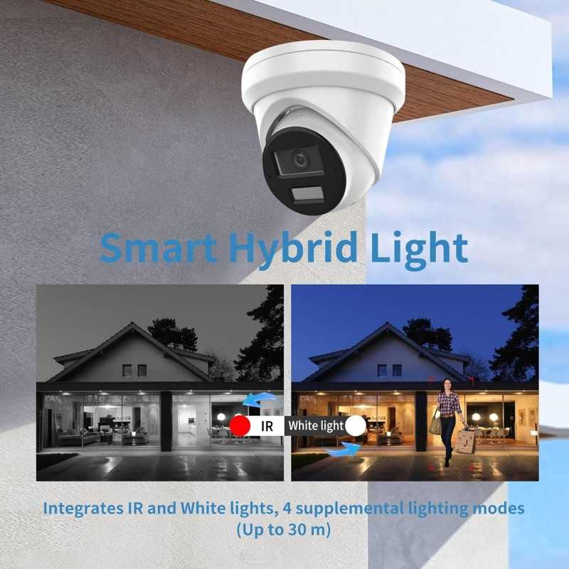 Caméra IP Bullet Hikvision DS-2CD2083G2-I, objectif 2,8 mm, 8 MP, AcuSense, détection de présence/véhicule, PoE, H.265+,