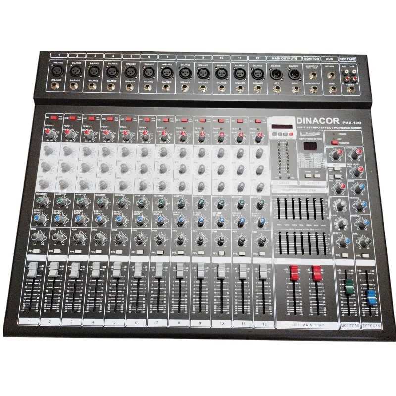 Table Mixage usb professionnel 12 canaux PMX-12D DINACOR
