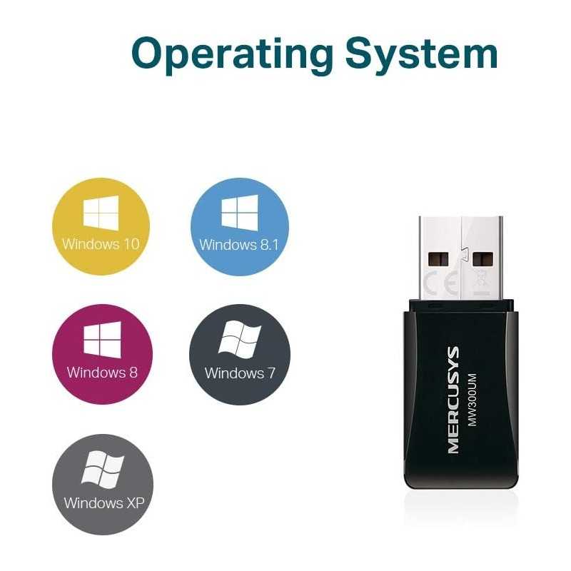 MERCUSYS AC650 Adaptateur USB Double Bande sans Fil à Gain élevé avec antenne 5dBi pour PC/Ordinateur de Bureau/Ordinateur