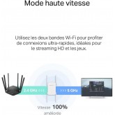 MERCUSYS ME30 TP-Link Répéteur WiFi, Amplificateur Bi-bande WiFi AC1200 Mbps, Extender WiFi, antennes à gain élevé réglables,