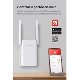 MERCUSYS ME30 TP-Link Répéteur WiFi, Amplificateur Bi-bande WiFi AC1200 Mbps, Extender WiFi, antennes à gain élevé réglables,