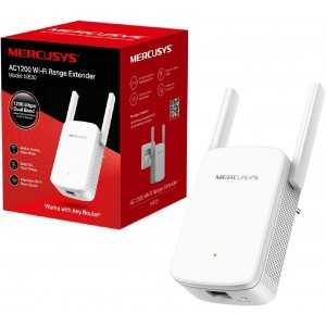 MERCUSYS ME30 TP-Link Répéteur WiFi, Amplificateur Bi-bande WiFi AC1200 Mbps, Extender WiFi, antennes à gain élevé réglables,