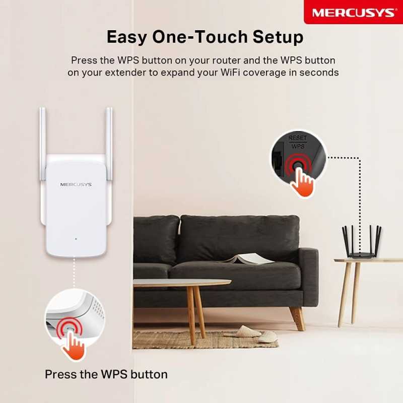 MERCUSYS ME30 TP-Link Répéteur WiFi, Amplificateur Bi-bande WiFi AC1200 Mbps, Extender WiFi, antennes à gain élevé réglables,