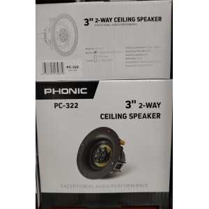 haut-parleur de plafond 2 voies compact Phonic PC-322