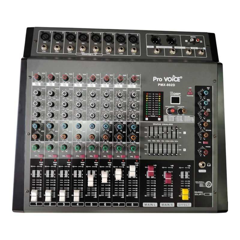 Console de Mixage Audio Pro VOICE PMX-802D - 8 Canaux Console de Mixage Audio Pro VOICE PMX-802D - 8 Canaux