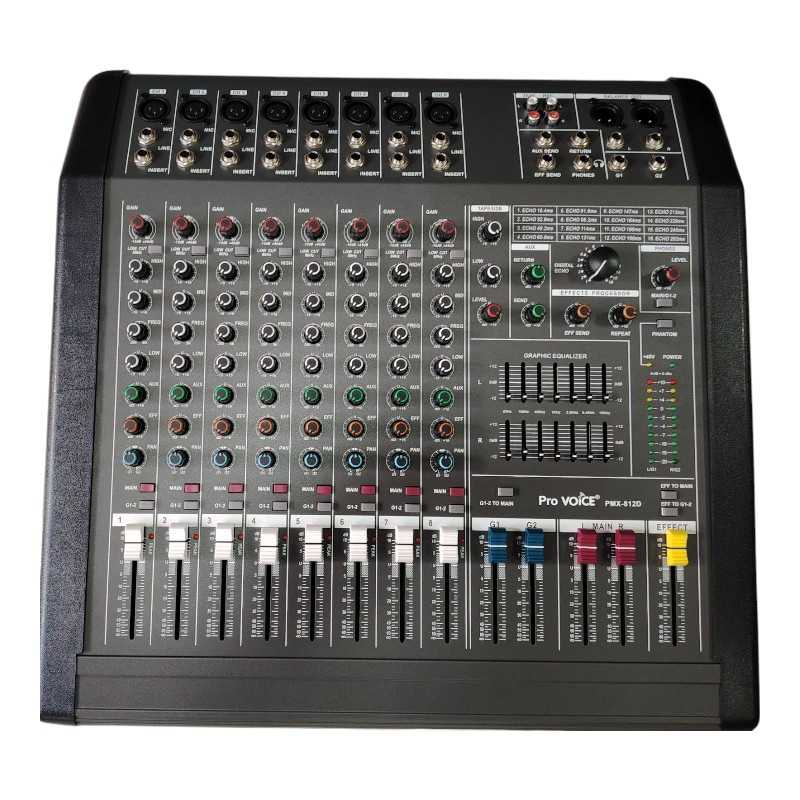 Console de Mixage Pro VOICE PMX-812D - 8 Canaux Mono