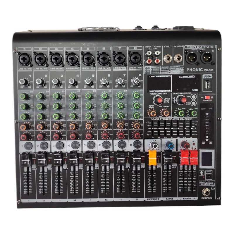 Console de Mixage PHONIC PH-508 Professionnelle - 8 Canaux